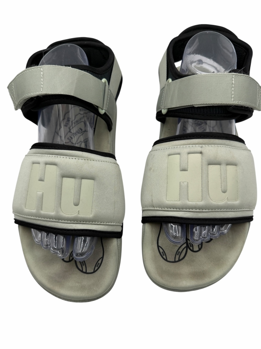 adidas Adilette by Pharrell Light Green and Black Adjustable Strap Slides